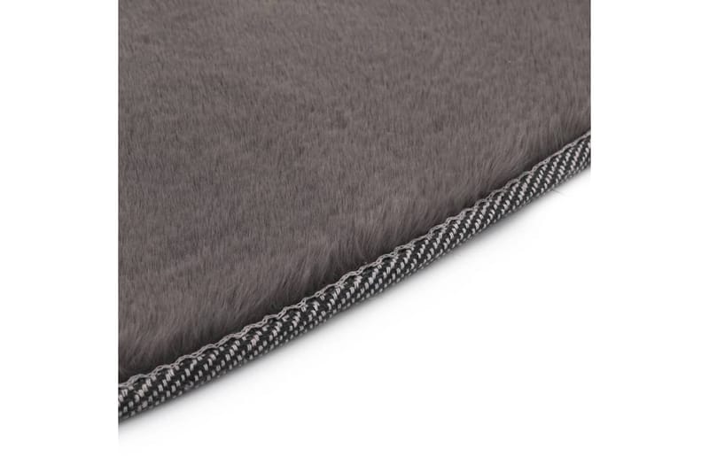 Teppe 80 cm kunstig kaninskinn mørkegrå - Grå - Kjøkkenmatte - Plasttepper - Hall matte