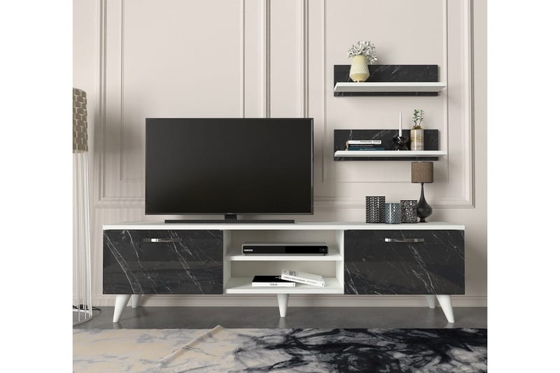 Mohed TV-Benk 150 cm - Hvit - TV-møbelsett