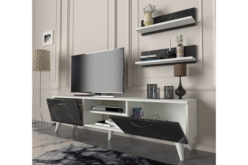 Mohed TV-Benk 150 cm - Hvit - TV-møbelsett