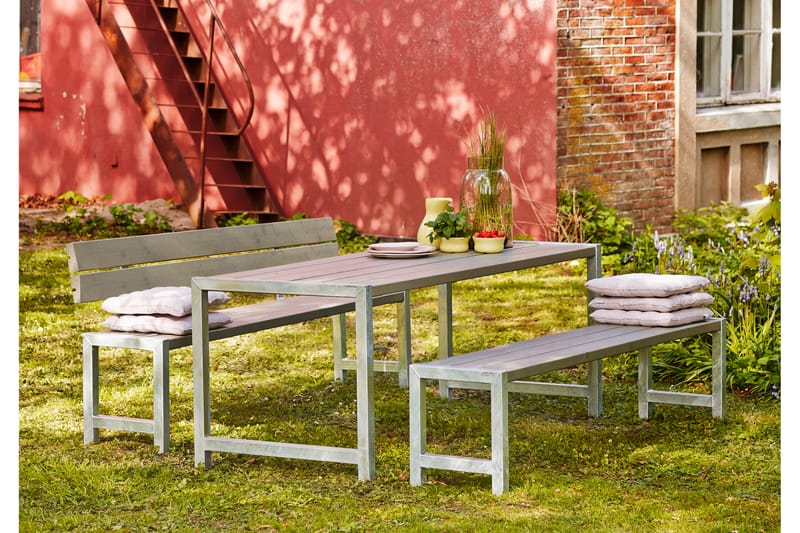 PLUS Plankesett med 1 Ryggstøtte 186 cm - Hagem�øbler - Hagebord - Piknikbord