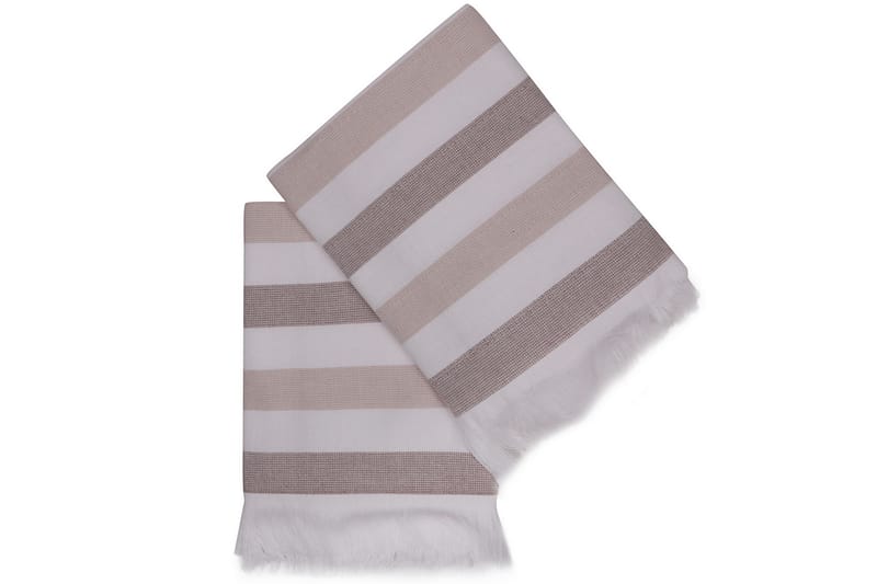 Ashburton Håndkle 2-pk - Brun/Hvit - Håndklær