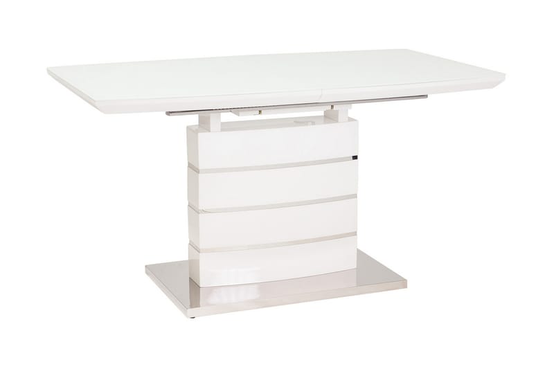 Leonaia Forlengningsbart Spisebord 140 cm - Glass/Hvit - Spisebord & kjøkkenbord
