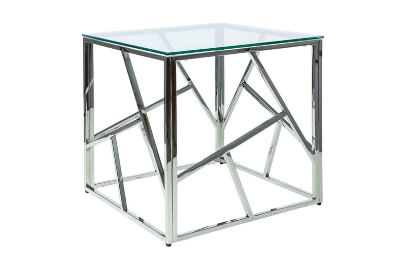 Escadan Sofabord 55 cm - Glass/Silver - Sofabord