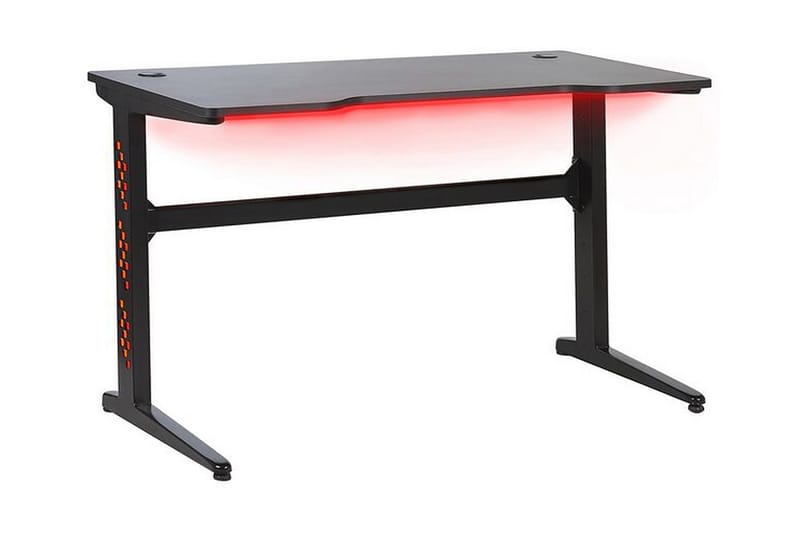 Dexteren Spillebord 120 cm med LED-belysning - Svart - Gamingbord