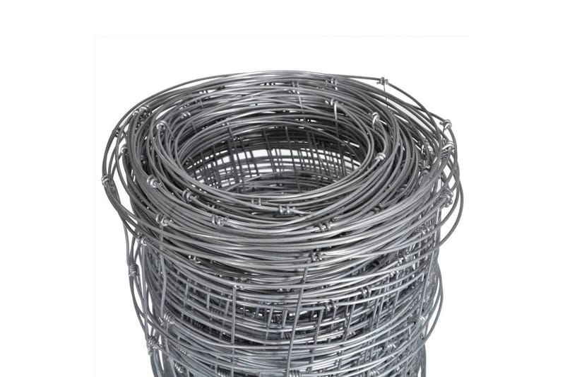 Hagegjerde galvanisert stål sølv 50x1,2 m - Silver - Hus & oppussing - Innsynsbeskyttelse & innhegning - Nettinggjerde