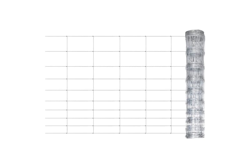 Hagegjerde galvanisert stål sølv 50x1,2 m - Silver - Hus & oppussing - Innsynsbeskyttelse & innhegning - Nettinggjerde