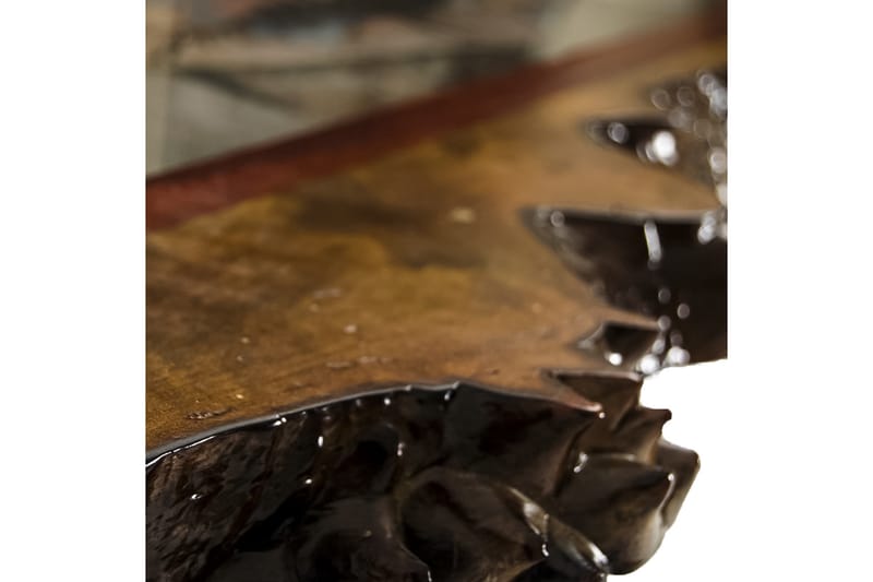 Danusi Sofabord 115 cm med Bilde - Mørkebrun - Sofabord