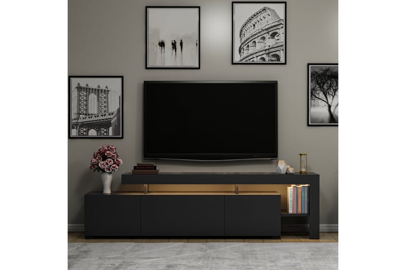 Jurukovo TV-benk 192 cm - Antrasitt - TV-benk & mediabenk