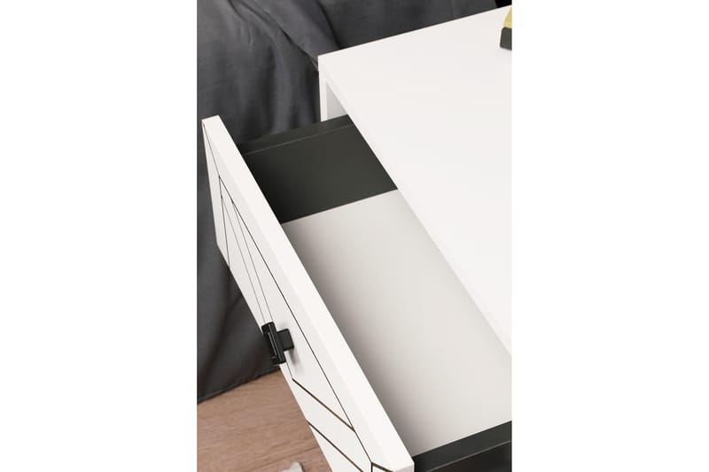 Dasina Nattbord 50 cm - Hvit - Sengebord & nattbord