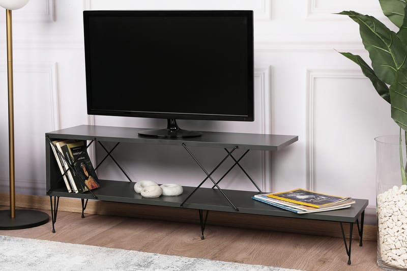Jaennis Tv-benk 120 cm - Antrasitt - TV-benk & mediabenk