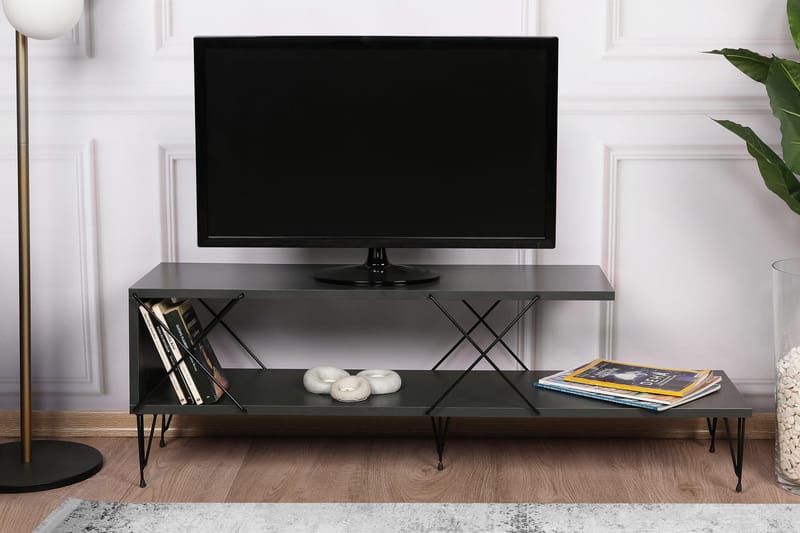 Jaennis Tv-benk 120 cm - Antrasitt - TV-benk & mediabenk
