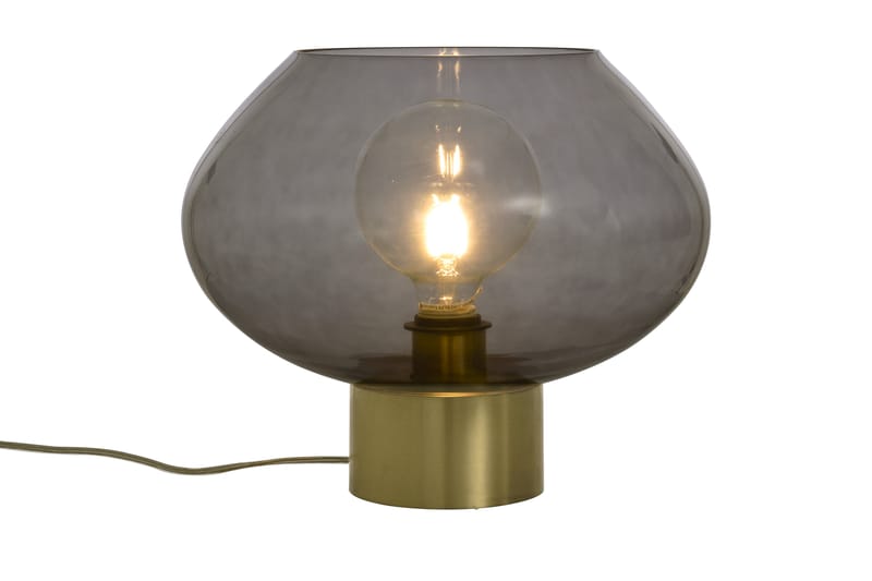 Bell Bordlampe Stor Messing / Smoke farget - Aneta - Bordlampe - Stuelampe - Vinduslampe på fot - Vinduslampe - Nattlampe bord - Soveromslampe