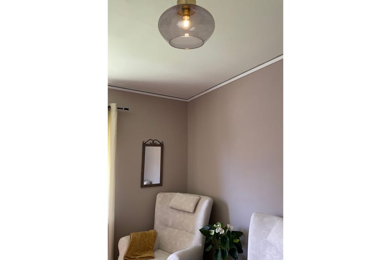 Bell Plafond Large Messing / Smoke farget - Aneta - Plafondlampe - Stuelampe - Soveromslampe