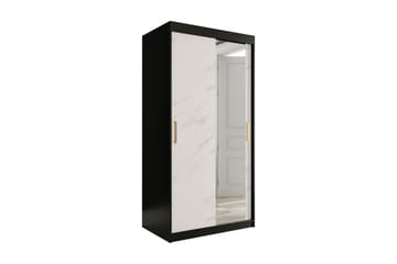 Marmuria Garderobe med Speil 100 cm Marmormønster