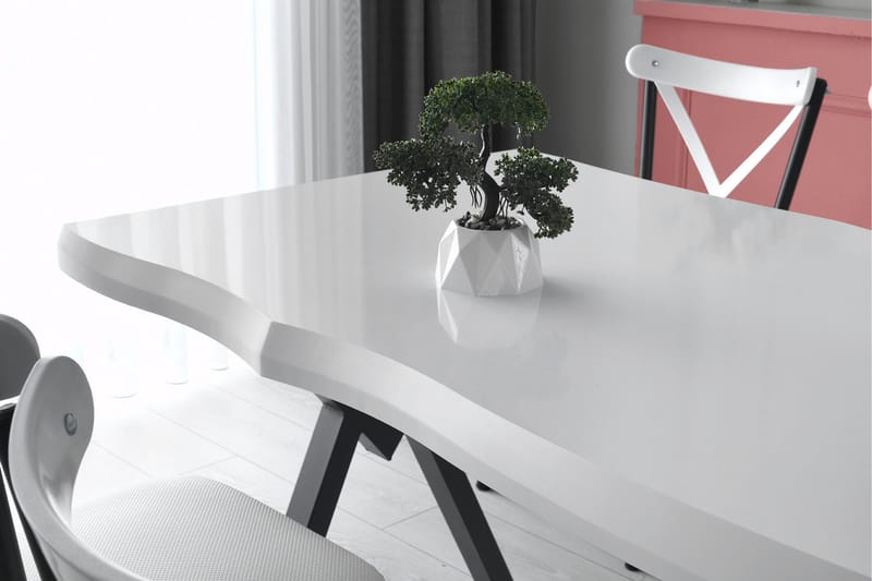 Davirustrel Spisebord 140 cm - Hvit - Spisebord & kjøkkenbord