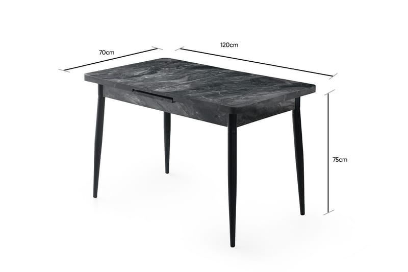 Saidie Spisebord 120 cm - Antrasitt - Spisebord & kjøkkenbord