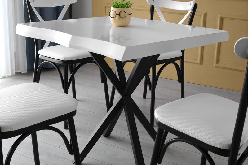 Lamal Spisebord 80 cm - Hvit - Spisebord & kjøkkenbord