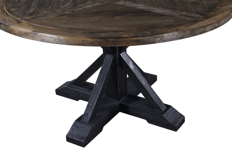 Lyon Premium Spisebord 150 cm Rundt - Natur/Svart - Spisebord & kjøkkenbord