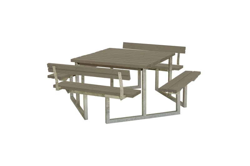 PLUS Twist Benkesett med 2 Ryggstøtter 204 cm - Hagemøbler - Hagebord - Piknikbord