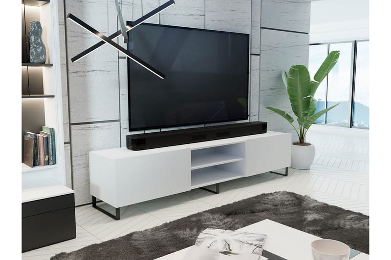 Tv-benk - Hvit - TV-benk & mediabenk