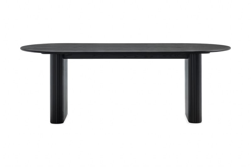 Noira Spisebord 220 cm Massiv Eik - Svart - Spisebord & kjøkkenbord