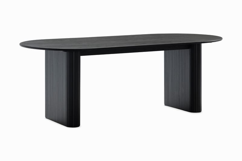 Noira Spisebord 220 cm Massiv Eik - Svart - Spisebord & kjøkkenbord