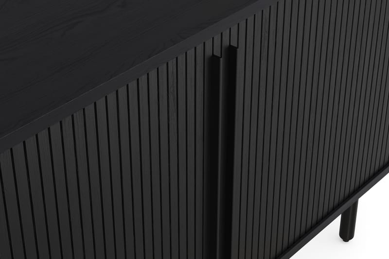 Noira Sideboard 150x45 cm Massiv Eik - Svart - Sideboard & skjenker