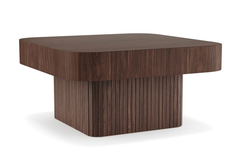Kopparbo Sofabord 80 cm - Mørkebrunt valnøtttre - Sofabord