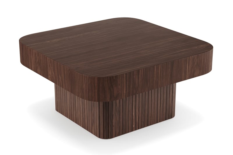 Kopparbo Sofabord 80 cm - Mørkebrunt valnøtttre - Sofabord