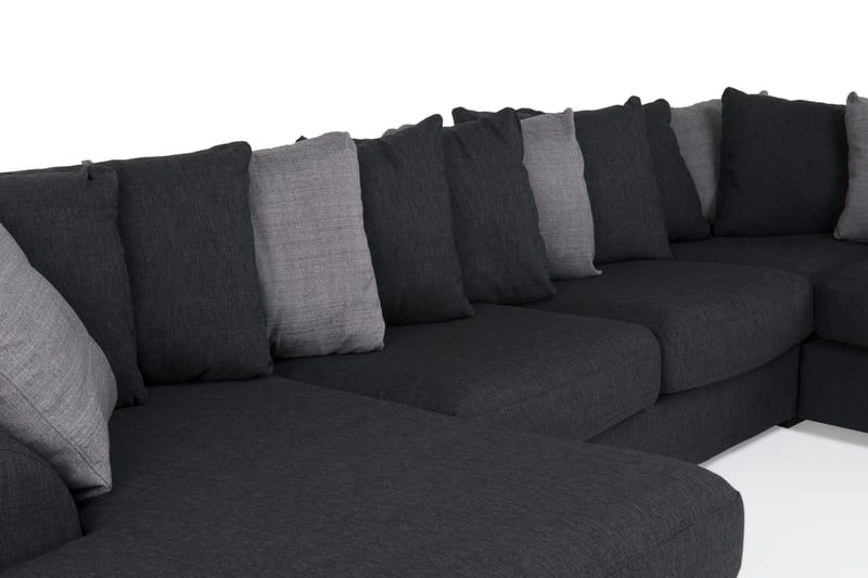 Alabama U-sofa med Divan Venstre - Mørkegrå - U-sofa