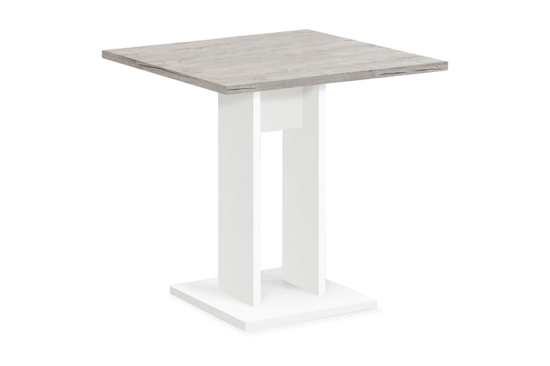 Bandol Spisebord 70 cm - Hvit/Lys Eik - Spisebord & kjøkkenbord