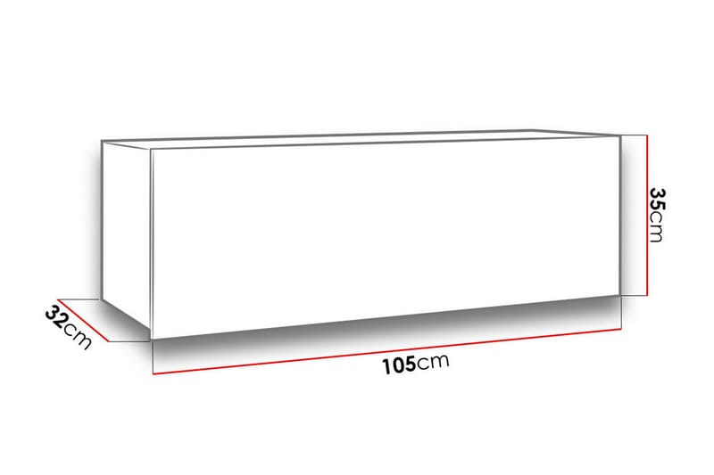 Tessan Veggskap 105 cm - Hvit - Oppbevaringsskap