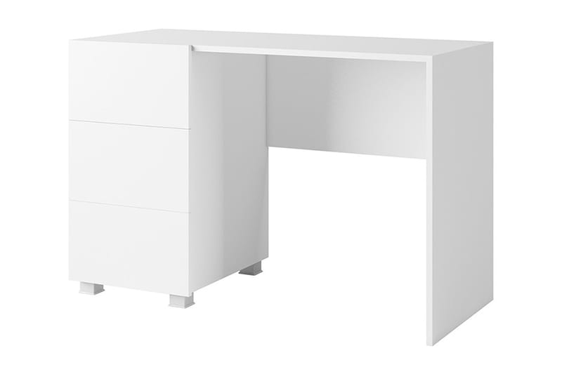 Tessan Skrivebord 110 cm med Oppbevaring - Hvit - Skrivebord