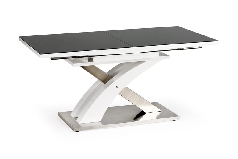 Sandor Forlengningsbart Spisebord 160 cm - Svart/Hvit - Spisebord & kjøkkenbord