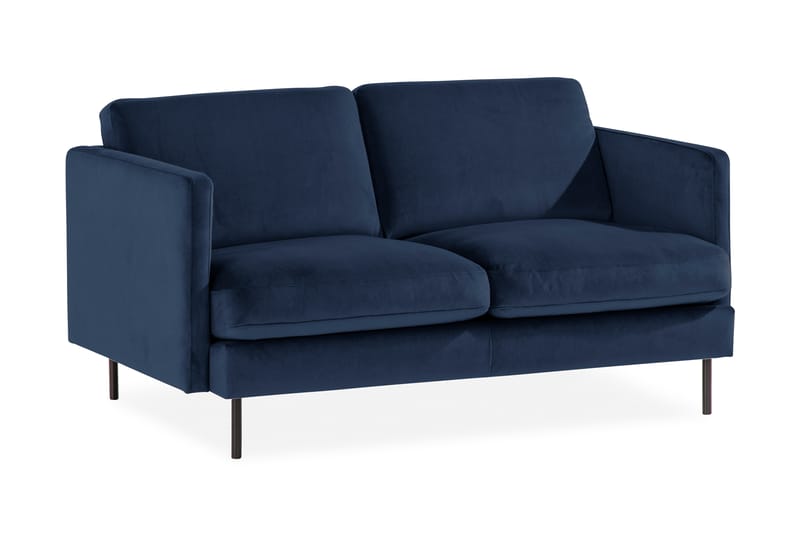 Teodin Fløyelssofa 2-seters - Blå - Fløyel sofaer - 2 seter sofa