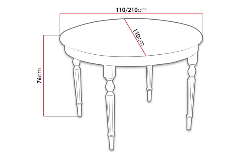 Tabell Spisebord 110x110x78 cm - Eik - Spisebord & kjøkkenbord