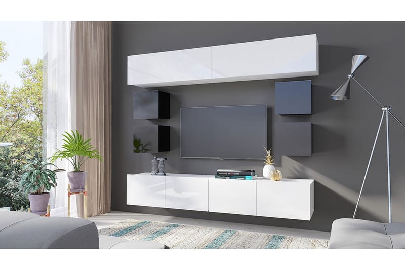 Calabrini TV-møbel - Hvit - TV-møbelsett