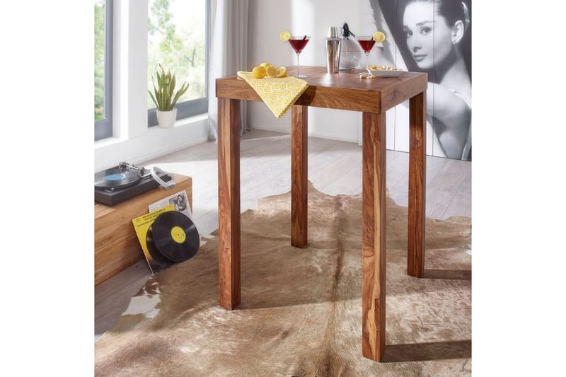 Bartabell Wohnling Stabil heltre Sheesham 80 x 80 x 110 cm - Møbler - Bord
