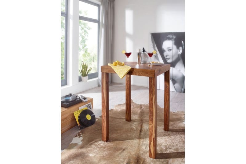 Bartabell Wohnling Stabil heltre Sheesham 80 x 80 x 110 cm - Møbler - Bord