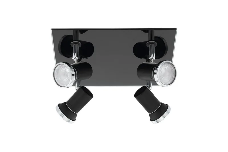 Spotlight Eglo Tamara 1 Kvadrat Svart, Krom, Klar, Svart/Krom