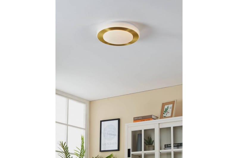 Taklampe Eglo Led Carpi - Hvit/Messing - Belysning - Baderomsbelysning