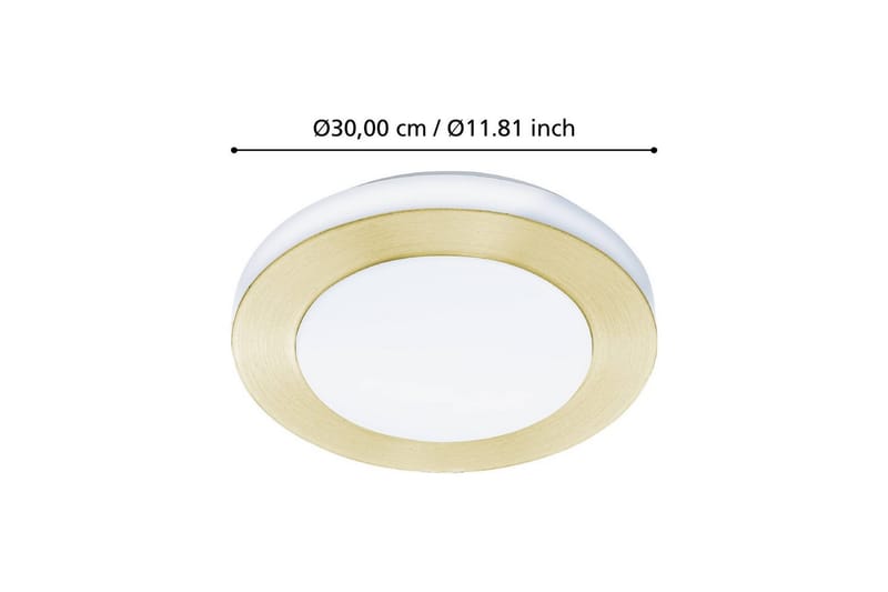 Taklampe Eglo Led Carpi - Hvit/Messing - Belysning - Baderomsbelysning
