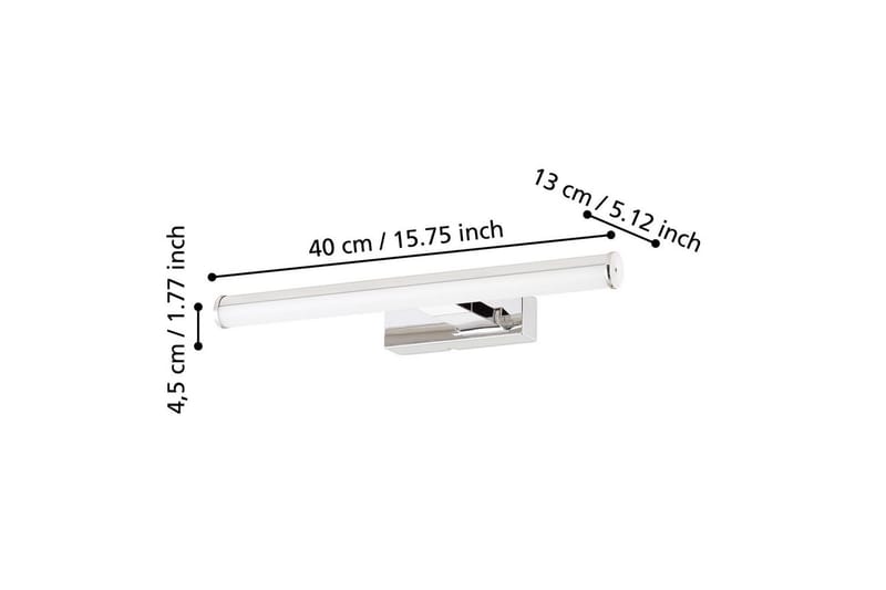 Vegglampe Eglo Vadumi 400 mm - Hvit/Krom - Belysning - Baderomsbelysning