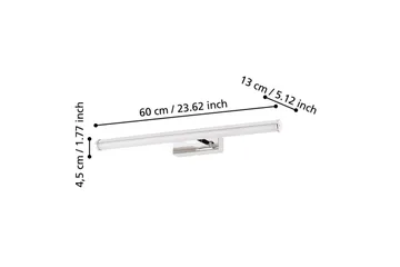 Vegglampe Eglo Vadumi 600 mm - Hvit/Krom - Belysning - Baderomsbelysning