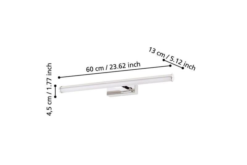 Vegglampe Eglo Vadumi 600 mm - Hvit/Krom - Belysning - Baderomsbelysning