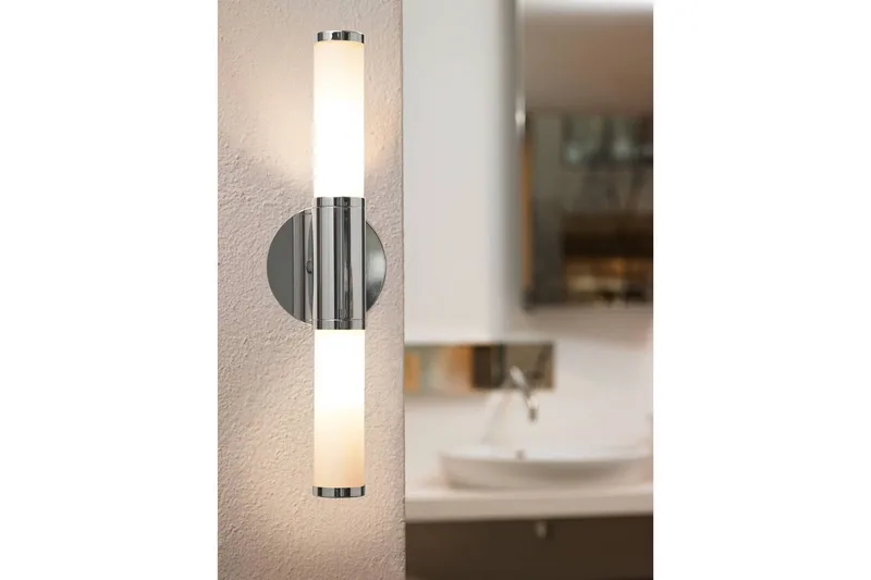Vegglampe Eglo Palmera Krom Hvit - Hvit/Krom - Belysning - Baderomsbelysning
