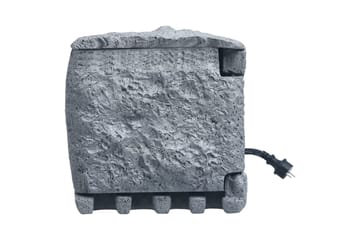 Hagestøpsel med fire uttak vannbestandig kunstharpiks grå - Belysning - Elektrisk materiell & energi - Elektrikk utendørs
