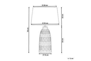 Azzurvi Bordlampe 56 cm E27 - Rosa/Hvit - Belysning - Innendørsbelysning & Lamper - Vinduslampe - Vinduslampe på fot