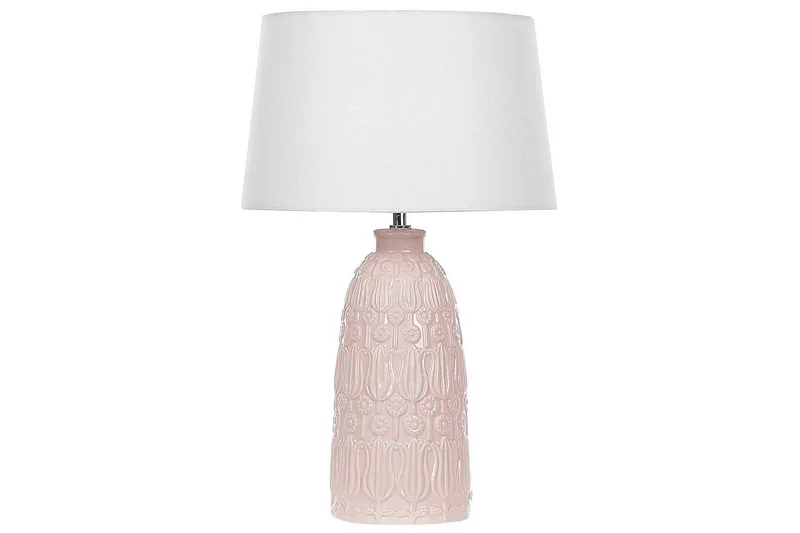 Azzurvi Bordlampe 56 cm E27, Rosa/Hvit
