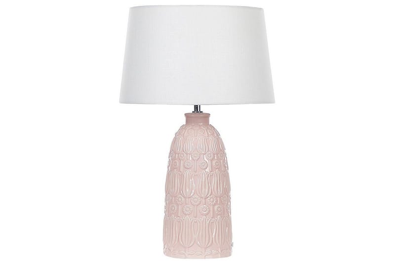 Azzurvi Bordlampe 56 cm E27, Rosa/Hvit